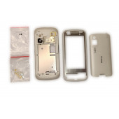 Nokia C6-00 Kasa Kapak Tuş Takımı C6-00 Uyumlu Beyaz Renk Orta Kasa Ön Kapak Arka Kapak Tuş Takımı - 4