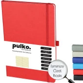 PULKO Notebook Not Defteri, (16X24CM), Termo Deri, 224 Sayfa, Çizgili, 041, - 1