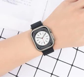 Polham Apple Watch 4-5-6 İle Uyumlu 44mm Marine Loop Silikon Kordon, Ultra Hafif ve Rahat Kayış - 12