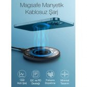 BASEUS Manyetik Ultra Hızlı Magsafe Uyumlu 15w Kablosuz Şarj Cijhazı İphone 13 12 Pro MAX Uym - 2