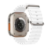 Polham Apple Watch 4-5-6 İle Uyumlu 44mm Marine Loop Silikon Kordon, Ultra Hafif ve Rahat Kayış - 5