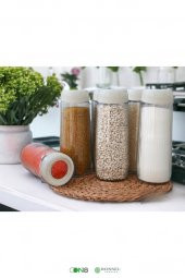 Rossel Premium Etiketli Alin 12 adet Kavanoz 1500 ml Beyaz - 1