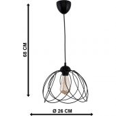 Begüsa Leylak Tekli Siyah Avize - 5