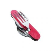 Nurgaz Campout Katlanır Kaşık Çatal Tirbuşon Kırmızı Ng Kkct-K - 2