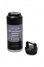 Nurgaz Campout Çift Katmanlı Termos Siyah 1000 ml Ng 163 - 2