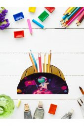 Berenden Ahşap Çocuklar İçin Masa Üstü Kalemlik & Organizer-Astronot - 1