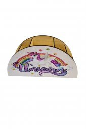 Berenden Ahşap Çocuklar İçin Masa Üstü Kalemlik & Organizer-Unicorn1 - 5