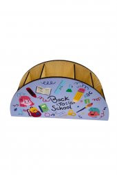 Berenden Ahşap Çocuklar İçin Masa Üstü Kalemlik & Organizer-Mavi - 4