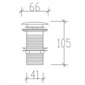 Tema Seramik Kapaklı Pop Up Sifon 95603 - 2