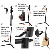 Chroma STG 101 Gitar Standı Saz Bağlama Enstrüman Gitar Sehpası - 3