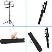 Chroma Portatif Nota Sehpası - Kılıf Hediyeli - Katlanır-Sağlam Metal Konstrüksiyon - 1