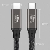 QG02 Type-C to Type-C PD 3.1 Data Kablosu 240W 480Mbps 1.5 Metre - 12