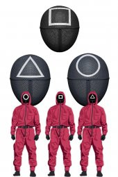 Squid Game Kalamar Oyunu Kostüm Maskeleri 3 Model Asker Maskesi Orjinal Boylar - 1