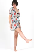 Pareo Plaj Elbisesi Kimono Std Sunset Mint - 4