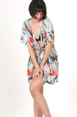 Pareo Plaj Elbisesi Kimono Std Sunset Mint - 5