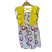 FLOWER LOVE MUSİC DESENLİ KIZ ÇOCUK ELBİSE - 1