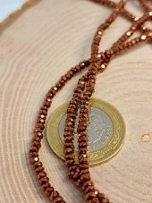 Hematit Taşı Rondela Faset Kesim YARIM Dizi 3*1,5mm (41235) (18cm Uzunluğundadır) thumbnail 1