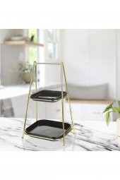 Kare Iki Katlı Sunumluk Siyah - 4