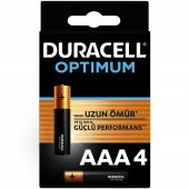 Duracell Optimum İnce Kalem Pil 4 lü Duracell AAA Alkalin İnce Kalem Pil - 1