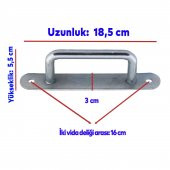 El Tutamağı Çekme Kolu Kapı Kolu Tutma Kulbu 18,5 cm Krom Metal Kulp Kapı Tutamağı - 2