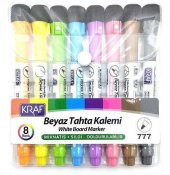 Kraf Beyaz Tahta Kalem Seti 8 Renk Mıknatıslı Silgili N:777 - 2