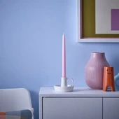 IKEA KLOKHET 8 ADET 25 CM MUM AÇIK PEMBE ŞAMDAN MUMU - 2
