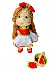 Mia Çilek Kız Amigurumi Organik Oyuncak - 2