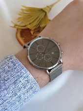 SL.1.376 Çelik Kordon İç Fonksiyonları Aktif 5 Atm Su Geçirmez Erkek Kol Saati+Bileklik thumbnail 2