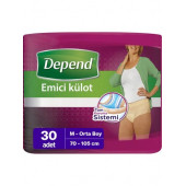 Depend Emici Külot Kadın Hasta Bezi Orta Boy 3 x 10'lu - 4