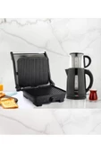 2li Siyah Mutfak Kahvaltı Seti Çay Makinası Tost Makinası Mükemmel I?kili Ramazan Seti Sahur Set - 1