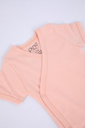 Babyhola 3'lü %100 Pamuk Body Kız Erkek Bebek Kısa Kol Kruvaze Çıtçıtlı Badi Zıbın 3'lü Set 34951 - 6