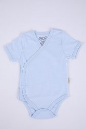 Babyhola 3'lü %100 Pamuk Body Kız Erkek Bebek Kısa Kol Kruvaze Çıtçıtlı Badi Zıbın 3'lü Set 34951 - 9