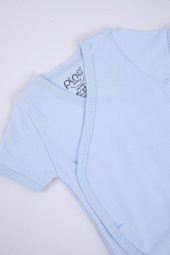 Babyhola 3'lü %100 Pamuk Body Kız Erkek Bebek Kısa Kol Kruvaze Çıtçıtlı Badi Zıbın 3'lü Set 34951 - 12