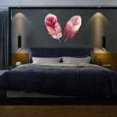 Veraart Kişiselleştirilebilir Işıklı Dekoratif Pleksi Cam Tablo 2 li Tüy 90 cm - 7