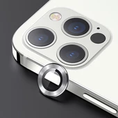 USAMS İphone 12 Pro 3D Metal Çerçeveli Kamera Lens Koruyucu - 1