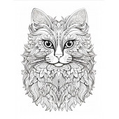 Kedi Mandala Boyama Kitabı (Kedigiller Familyası) - 2