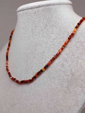 Akik Taşı 2,5mm 1000 Ayar Gümüş İpli Kolye (Sabit Klipsli) thumbnail 2