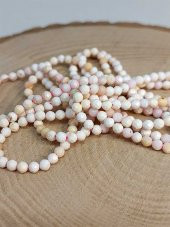 Beyaz Opal Taşı YARIM Dizi 3mm (17cm uzunluğundadır) thumbnail 2