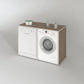 Kenzlife çamaşır&kurutma&bulaşık makinesi dolabı naumkare crd 90*140*60 kapaksız arkalıksız - 2