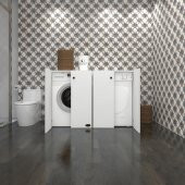 Kenzlife çamaşır&kurutma&bulaşık makinesi dolabı tatyanakare byz 90*140*60 kapaklı arkalıksız thumbnail 1