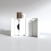 Kenzlife çamaşır&kurutma&bulaşık makinesi dolabı tatyanakare byz 90*140*60 kapaklı arkalıksız thumbnail 2