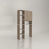 Kenzlife çamaşır makinesi dolabı sinemmaks crd 180*096*30 banyo kapaklı arkalıklı raflı - 3
