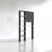 Kenzlife çamaşır makinesi dolabı veronikamaks gri 180*096*20 banyo kapaklı arkalıksız raflı thumbnail 3