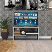 Kenzlife televizyon sehpası tatabanya gri 040*080*38 tv ünitesi (m) thumbnail 1