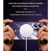 Apple iPhone 13 Pro Max Kılıf Kamera Lens Korumalı Magsafe Şarj Kilifi Şeffaf Renkli Yumuşak Kapak thumbnail 4