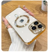 Apple iPhone 13 Kılıf Kamera Lens Korumalı Magsafe Şarj Kilifi Şeffaf Renkli Yumuşak Kapak - 2