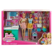 HJY94 Barbie Brooklyn ve Malibu Pasta Yapıyor Oyun Seti - 1