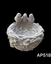 Polyester Kuşlu Kase 21x14cm AP0518 - 1