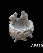 Polyester Kuşlu Kase 16x12,5cm AP0519 - 1