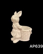 Polyester Sepetli Tavşan 17x13cm AP0639 - 1